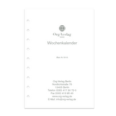 Wochenkalender mit Stundenleiste pro Woche 2 Seiten mit und ohne Perforation Junior DIN A5